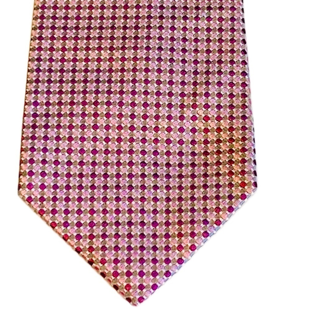 Geoffrey Bean Silk Tie Pink and Gray